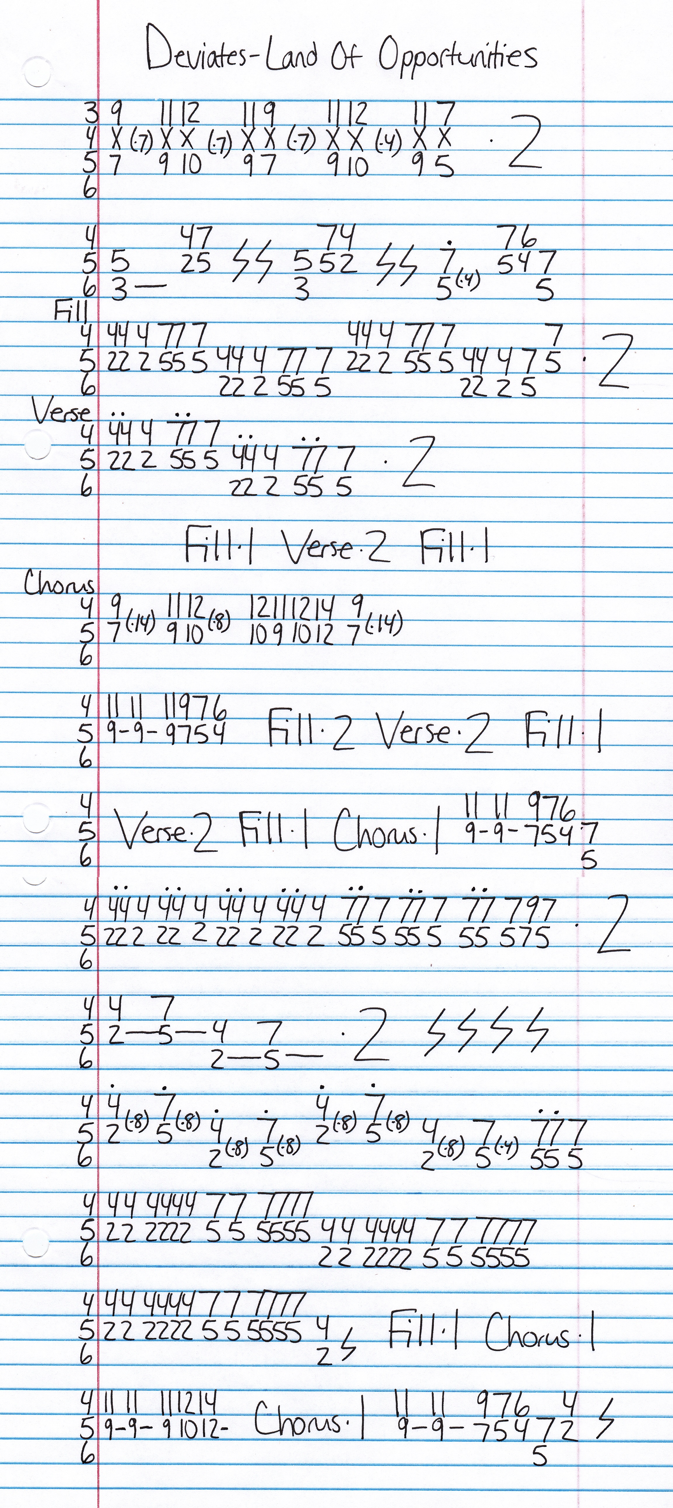 High quality guitar tab for Land Of Opportunities by Deviates off of the album My Life. ***Complete and accurate guitar tab!***